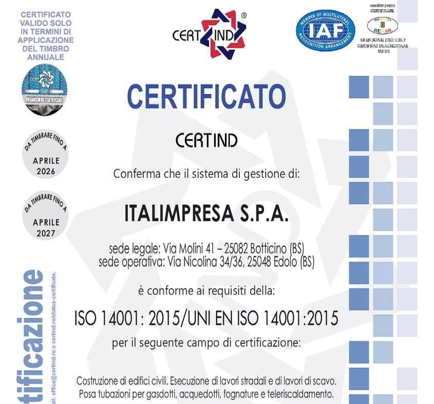 ISO 14001 Italimpresa S.p.A.